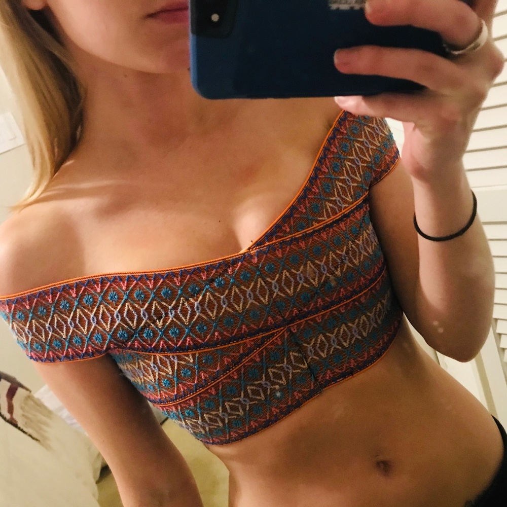 Tight Wrap patterned bathing suit top